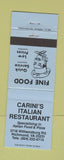 Matchbook Cover - Carini's Italian Restaurant Richmond VA