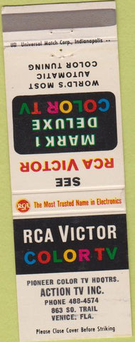 Matchbook Cover - RCA Victor Color TV Venice FL