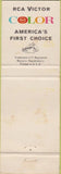Matchbook Cover - RCA Victor Color TV Venice FL