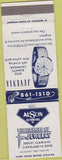 Matchbook Cover - Juvenia Watches Cleveland OH
