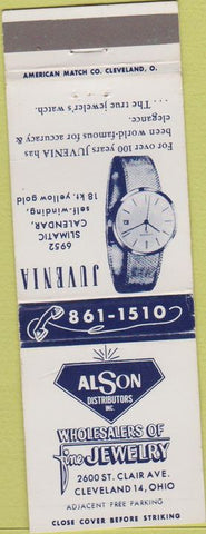 Matchbook Cover - Juvenia Watches Cleveland OH
