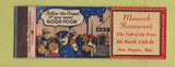 Matchbook Cover - Monarch Restaurant Full Length