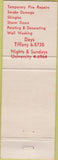 Matchbook Cover - Quality Awning Construction Dearborn MI
