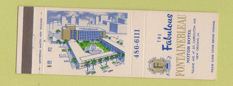 Matchbook Cover - Fontainebleau Motor Hotel New Orleans LA