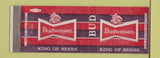 Matchbook Cover - Budweiser Beer Full Length