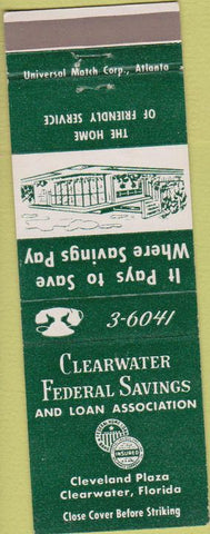 Matchbook Cover - Clearwater Federal Savings FL