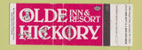 Matchbook Cover - Olde Hickory Inn Resort Lancaster PA Full Length