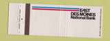 Matchbook Cover - East Des Moines National Bank IA Full Length