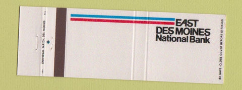 Matchbook Cover - East Des Moines National Bank IA Full Length
