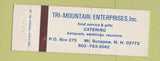 Matchbook Cover - Tri Mountain Catering Mount Sunapee NH Full Length