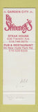 Matchbook Cover - BK Sweeney's Garden City NY Full Length