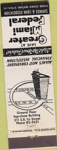 Matchbook Cover - Greater Miami Federal Savings FL
