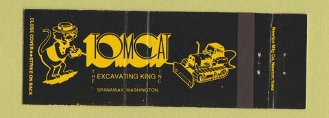Matchbook Cover - Tomcat Excavating Spanway WA Full Length