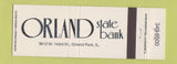 Matchbook Cover - Orland State Bank Orland Park IL Full Length