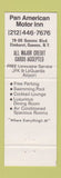 Matchbook Cover - Pan American Motor Inn Elmhurst Queens NY Full Length