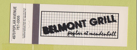 Matchbook Cover - Belmont Grill Memphis TN Full Length