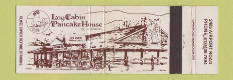 Matchbook Cover - Log Cabin Pancake House Gatlinburg TN Full Length
