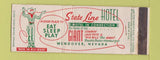 Matchbook Cover - State Line Hotel Casino Wendover NV Full Length