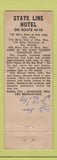 Matchbook Cover - State Line Hotel Casino Wendover NV Full Length