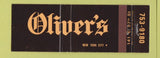Matchbook Cover - Oliver's New York City Full Length