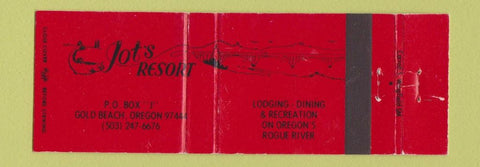 Matchbook Cover - Jot's Resort Gold Beach OR Full Length