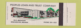 Matchbook Cover - Peoples Loan and Trust Winchester IN Full Length