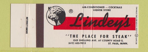 Matchbook Cover - Lindey's Steak St Paul MN Full Length