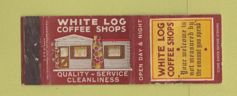 Matchbook Cover - White Log Coffee Shops WORN