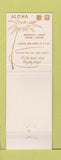 Matchbook Cover - Outrigger Hotel Waikiki Beach Hawaii  Full Length