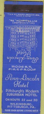 Matchbook Cover - Penn Lincoln Hotel Pittsburgh PA