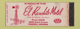 Matchbook Cover - El Ranchito Motel Phoenix AZ WEAR