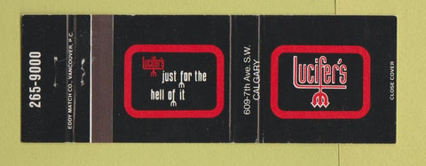 Matchbook Cover - Lucifer's Calgary AB