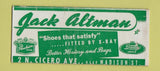 Matchbook Cover - Jack Altman Florsheim Shoes Chicago IL BOBTAIL