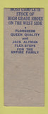 Matchbook Cover - Jack Altman Florsheim Shoes Chicago IL BOBTAIL