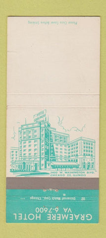 Matchbook Cover - Graemere Hotel Chicago IL 30 Strike