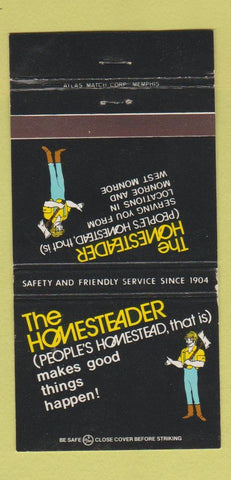 Matchbook Cover - The Homesteader Banking 30 Strike