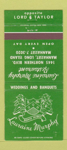 Matchbook Cover - Lauraine Murphy Manhasset LI NY 30 Strike