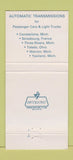 Matchbook Cover - GM Hydra Matic General Motors 30 Strike