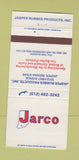 Matchbook Cover - Jarco Jasper Rubber Jasper IN 30 Strike