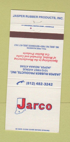 Matchbook Cover - Jarco Jasper Rubber Jasper IN 30 Strike