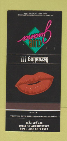Matchbook Cover - Club Juana Casselberry FL strip club 30 Strike