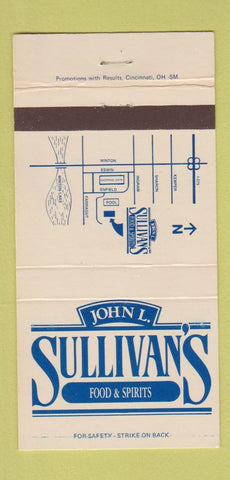 Matchbook Cover - John L Sullivan's Restaurant Springfield? OIH 30 Strike
