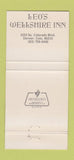 Matchbook Cover - Leo's Place Denver Colorado 30 Strike