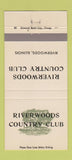 Matchbook Cover - Riverwoods Country Club IL 30 Strike