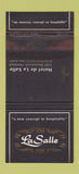 Matchbook Cover - La Salle Hotel Montreal QC WRON 30 Strike