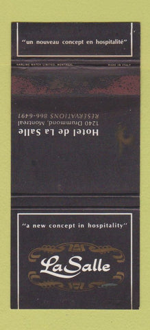 Matchbook Cover - La Salle Hotel Montreal QC WRON 30 Strike