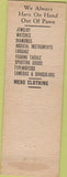Matchbook Cover - Kennedy's Groceries McKees Rocka PA