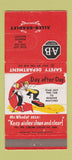 Matchbook Cover - Allen bradley Safety Department 30 Strike
