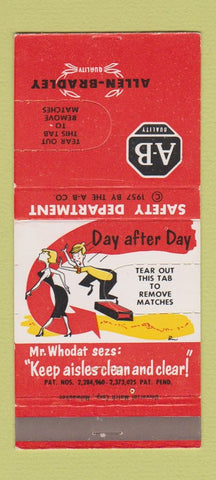 Matchbook Cover - Allen bradley Safety Department 30 Strike