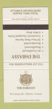 Matchbook Cover - The Embassy Ottawa ON 30 Strike